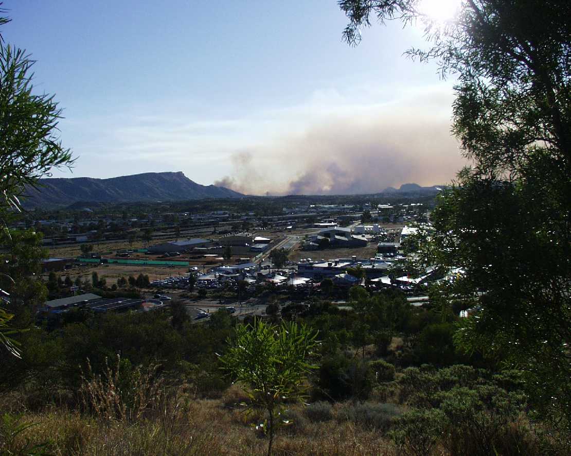 Buschfeuer bei Alice Springs